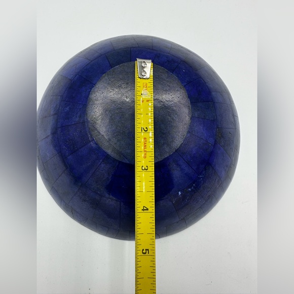 Lapis Lazuli, 8in Bowls. Natural Geniune Lapis Gemstone Mosaic - Picture 2 of 13